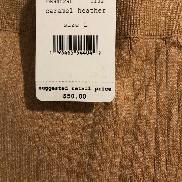 Free People Mod wrapped short Ribbed Skirt Caramel Heather Size L - Picture 4 of 6